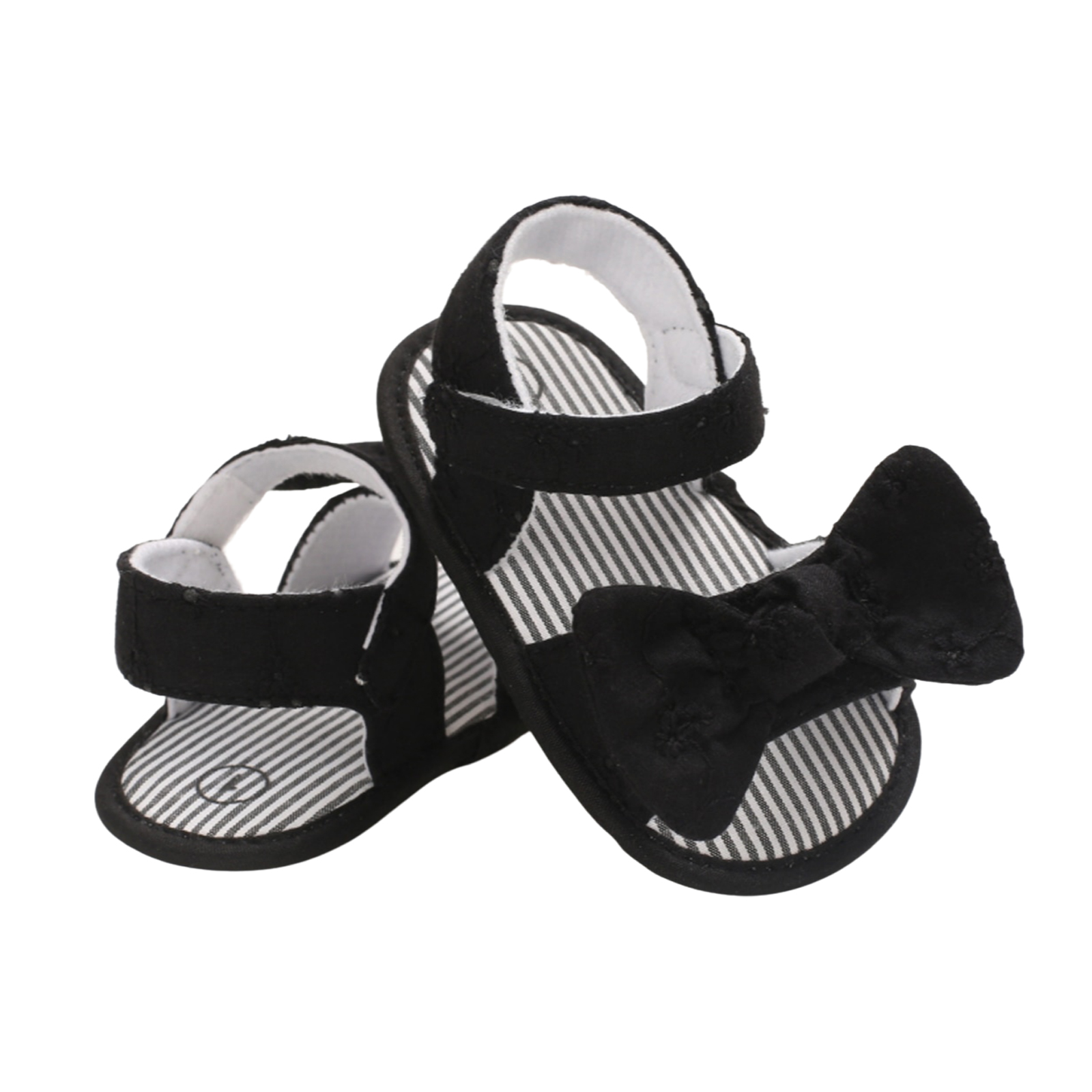 Sandali per bambina estivi traspiranti, decorazioni con fiocco stile dolce per bambini scarpe con suola morbida Prewalker antiscivolo per neonati