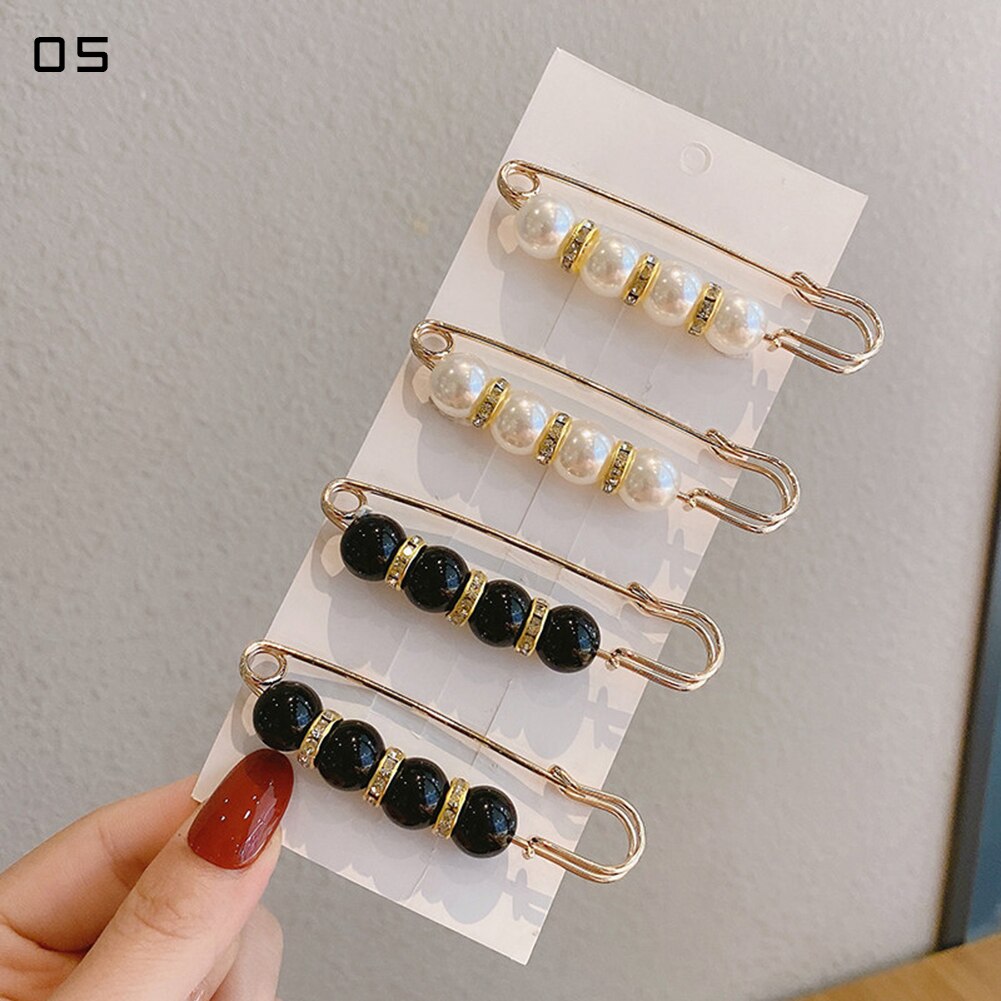 Grote Kralen Mode Broche Hoofddoek Shawl Sjaal Lady Moslim Sjaal Hijab Clips Parel Sjaal Broche Pin: 11