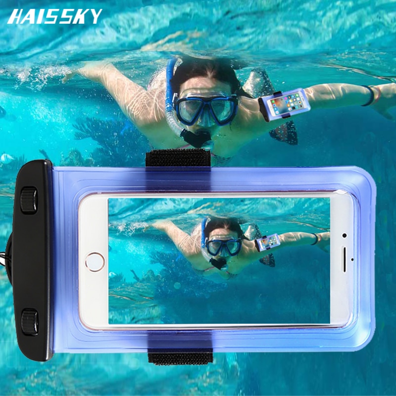 6.0 Universele Waterdichte Telefoon Case Arm Band Tas Voor iPhone X XS Max 6 7 8 Plus Xiaomi mi6 Huawei mate 20 Zwemmen Water proof Cover