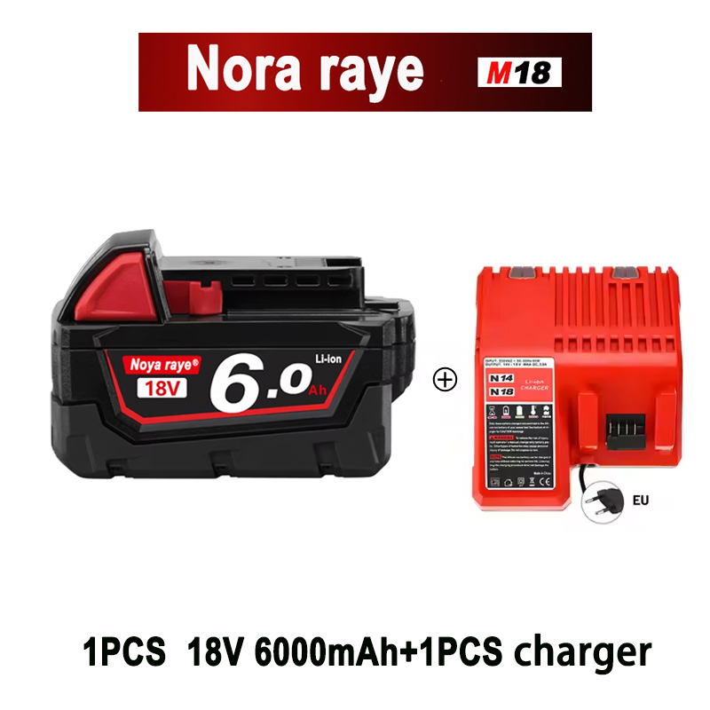 Original For Milwaukee Batteries M18B5 XC Lithium Battery 18v 5.0/6.0 battery charger For Milwaukee M12 3.0/5.0/6.0/9.0Ah M18