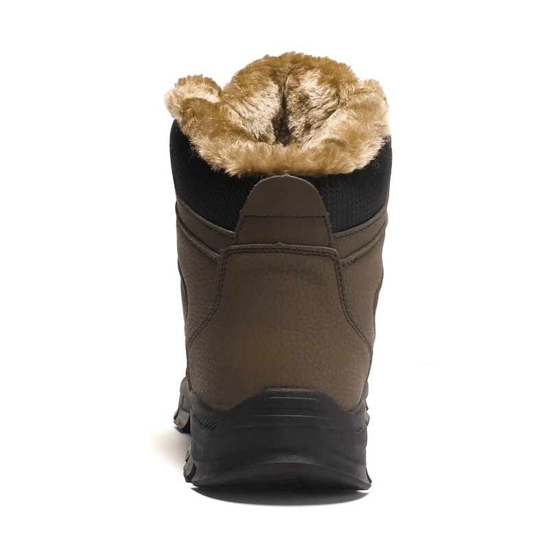 Mens Schnee Stiefel Winter Wasserdichte Warme Pelz Spitze hoch lässig Schuhe Herren hoch oben Leder Mann Knöchel Schnee Stiefel