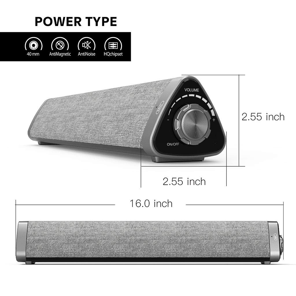 Handsfree Bluetooth Speaker powerful portable speakers Sound bar with wireless subwoofer Remote Control for TV Latop PC speaker