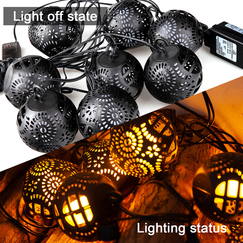 Flame Ball Light String LEDs Flame Cotton Ball Decoration Outdoor Fairy Lights Valentine Wedding Globe Lighting
