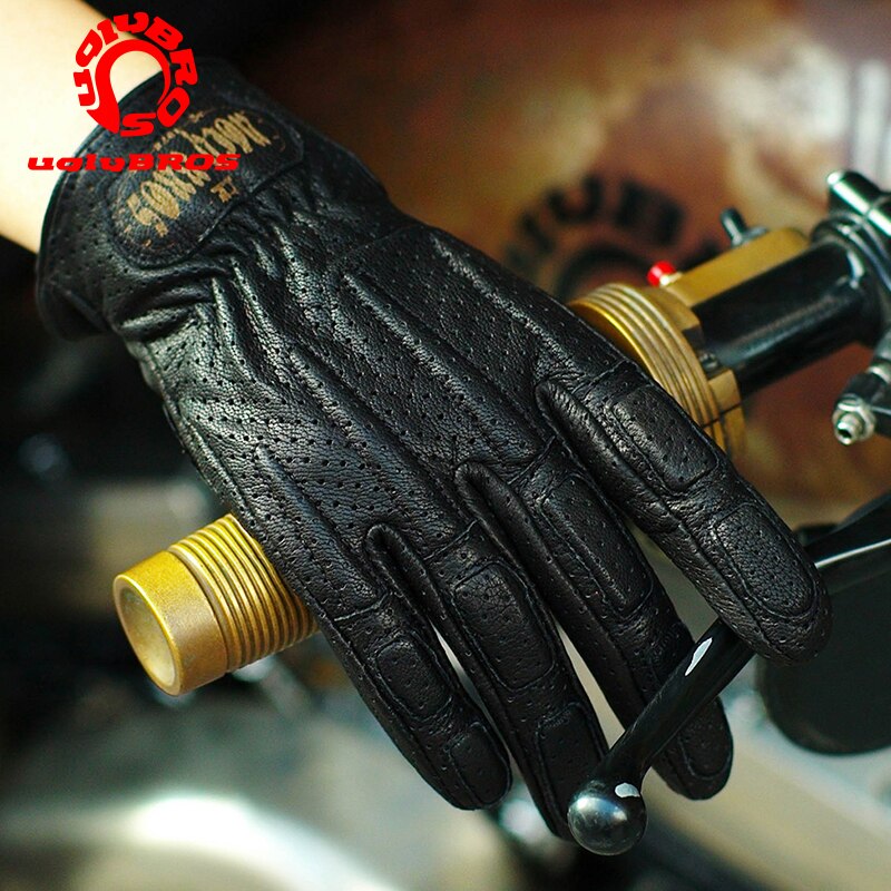Zomer Uglybros Rijhandschoenen Moto Rcycle Handschoenen Voor Harley Handschoenen Schapenvacht Handschoenen Guantes Moto Volledige Vinger Moto Cross Handschoenen