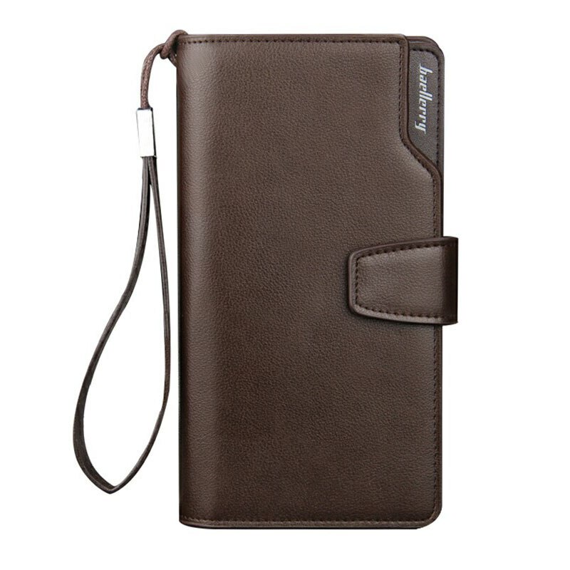 Baellerry Mannen Portefeuilles Mannen Portemonnee Toevallige Portemonnee Clutch Bag Lederen Lange Portemonnee Hand Tassen Voor mannen Portemonnee: Coffee