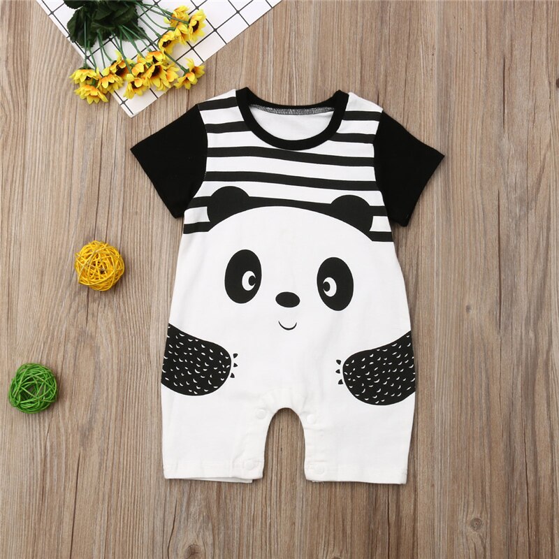 Peuter Baby Jongen Meisje Kleding Romper Leuke Panda Romper Jumpsuit Kid Zomer Kleding Speelpakje Casual Outfit 0-3Y