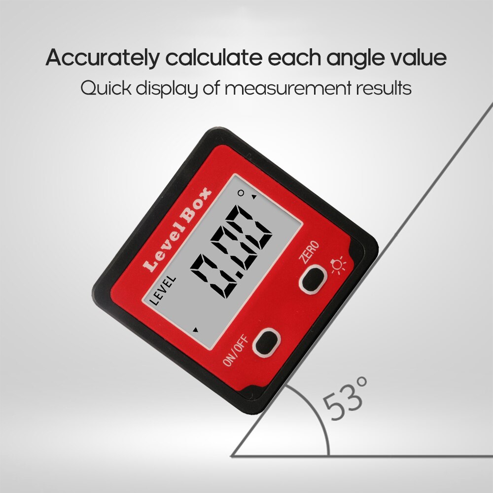 Digital Mag-netic Level Protractor Angle Finder Inclinometer Level Angle Meter Angle Measuring Tool for Carpentry / Building