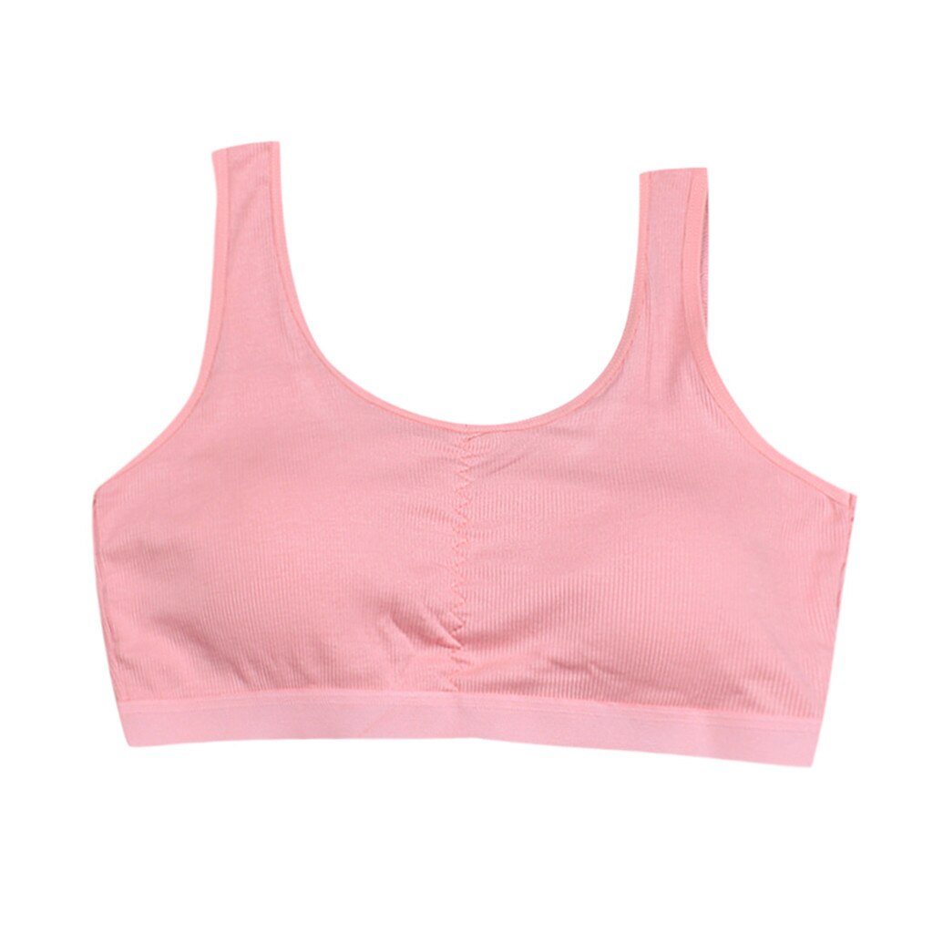 #45 Kids Girls Underwear Foam Bra Vest Children Underclothes Sport Undies Clothes 10-15t Training Bra Young Girls Для Девочек: D