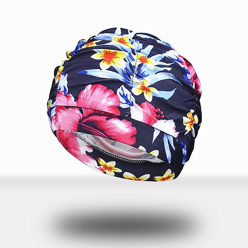 1Pc Zwemmen Hoed Vrouwen Lang Haar Badmuts Badmuts Stretch Drape Gratis Size Zwemmen Zwembad Sport Elastische Nylon tulband Unisex
