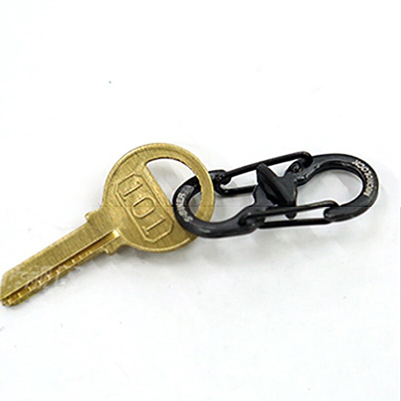 5pcs Portable Stainless Steel Type Carabiner With Lock Anti-Theft Outdoor Camping Backpack Buckle Tool Mini Keychain Hook