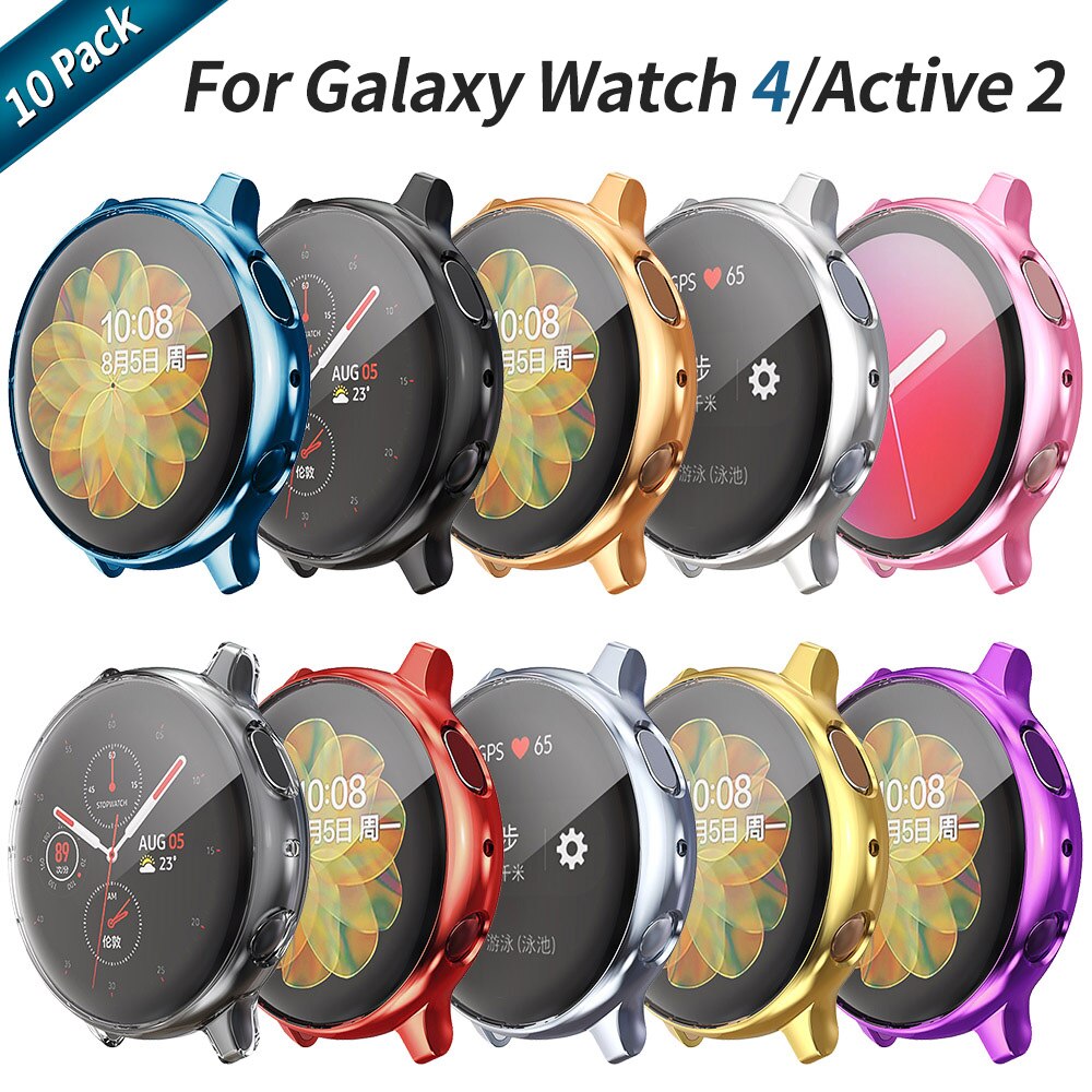 10 Pack Soft Screen Protector Cover Voor Samsung Galaxy Horloge 4 Actieve 2 Case 44Mm 40Mm Active2 Dunne tpu Bumper Licht Accessoires