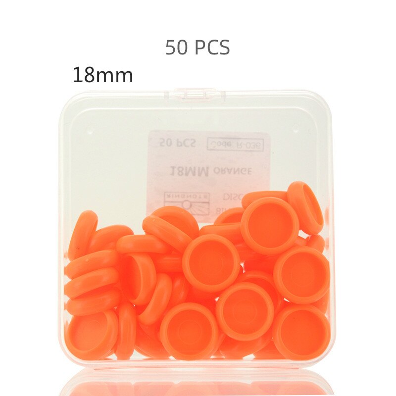 Fromthenon 30/50 st färgglada pärmar ringar svamp hål lös blad planerare ring bindning tillbehör anteckningsbok plast skivspänne: 18mm 50pc orange