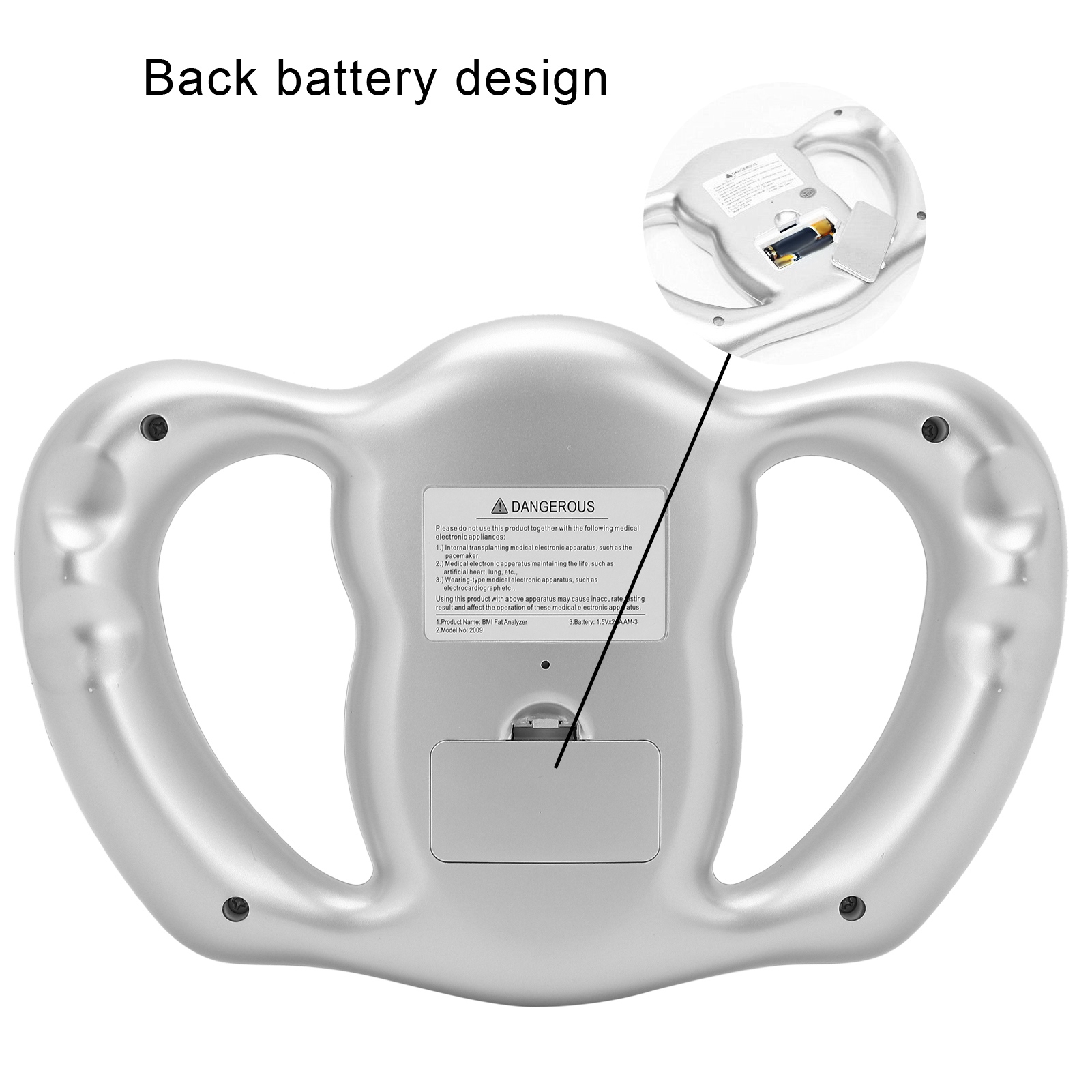 Instrumento de medição de gordura corporal portátil ABS BMI Medidor Analisador de gordura Monitor Dispositivo de medida
