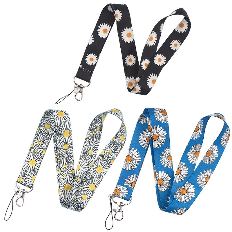 Vrouwen Sleutelhanger Holder Neck Strap Lanyard Bloemenprint Lanyard Card Id Houder Auto Sleutelhanger Id-kaart Badge Kids