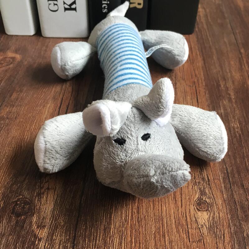 Pet Play Toys Pet Dog Puppy Cat Squeaker Quack Sound Throw Toy Chew Play Interactive Toys Elephant Duck Pig: Elephant
