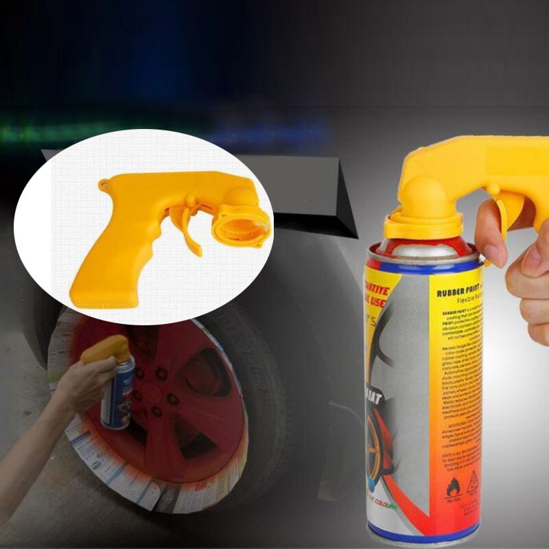 Spray Adaptor Paint Care Aerosol Spray Gun Handle with Full Grip Trigger Locking Collar Car Maintenance Wh