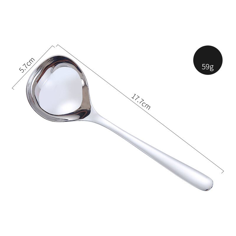 304 Stainless Steel Soup Spoon Deepen Thickened Large Capacity Spoon Dinnerware Tableware Restaurant Multi-function: Small