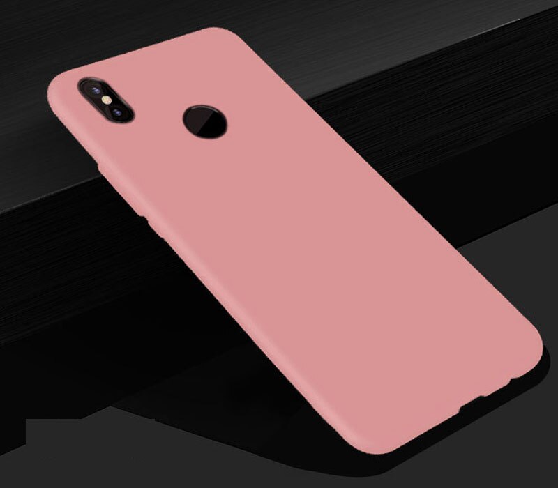 Para xiaomi mi a2 lite caso xiaomi 6x claro tpu e fosco caso macio xiaomi mia2 mi a2 lite capa traseira proteger a pele caso de silicone: Mi A2 lite 5.84 / Rosa