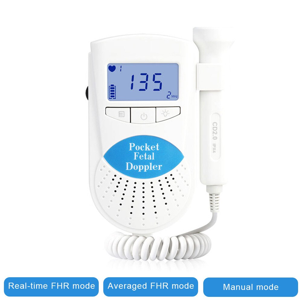 Ultrasound Doppler Fetal Heart Rate Monitor Prenatal Baby Heart Rate Detector No Radiation Fetal Tester For Baby Health