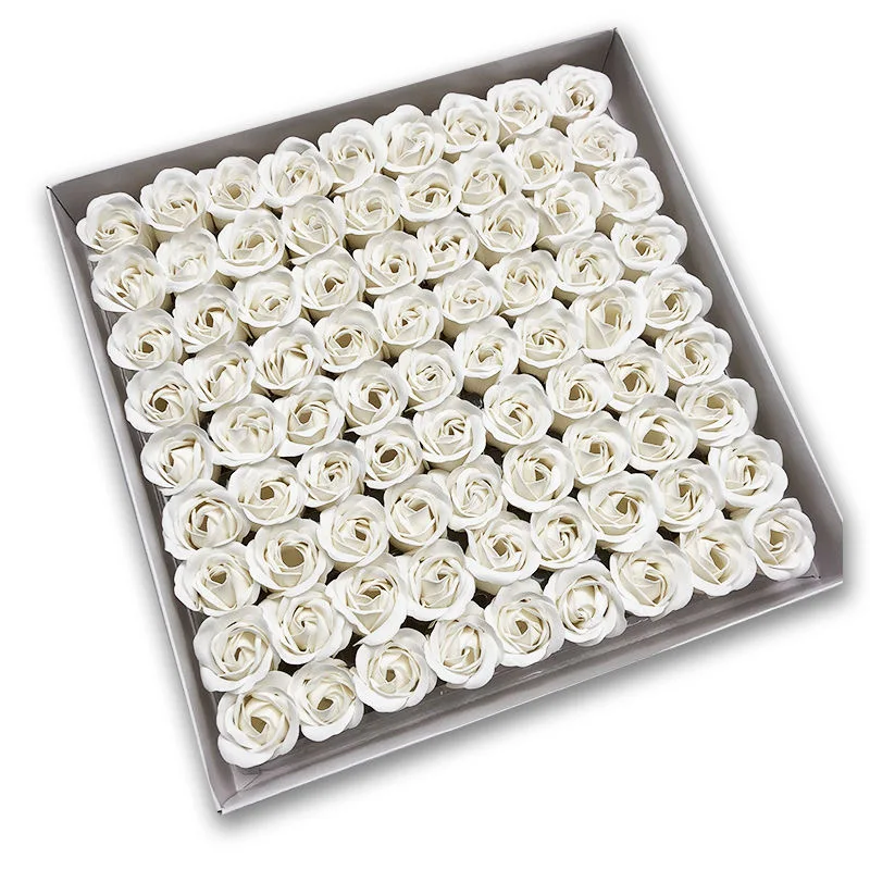 81/162 Uds 3,5x4cm flores artificiales 3 capas sin flores Base Floral rosas eternas San Valentín DIY ramo decoración de boda