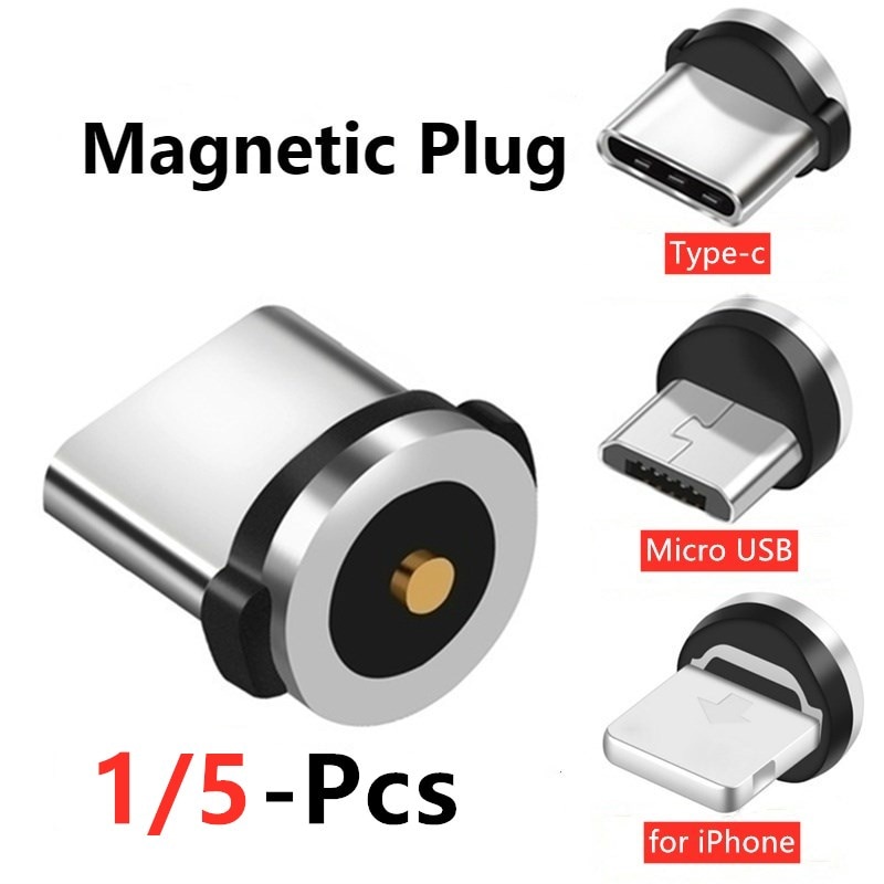 Magnetische Plug Micro Usb Type C Magneet Connector Magnetische Oplaadkabel Adapter Mobiele Telefoon Stof Stekkers