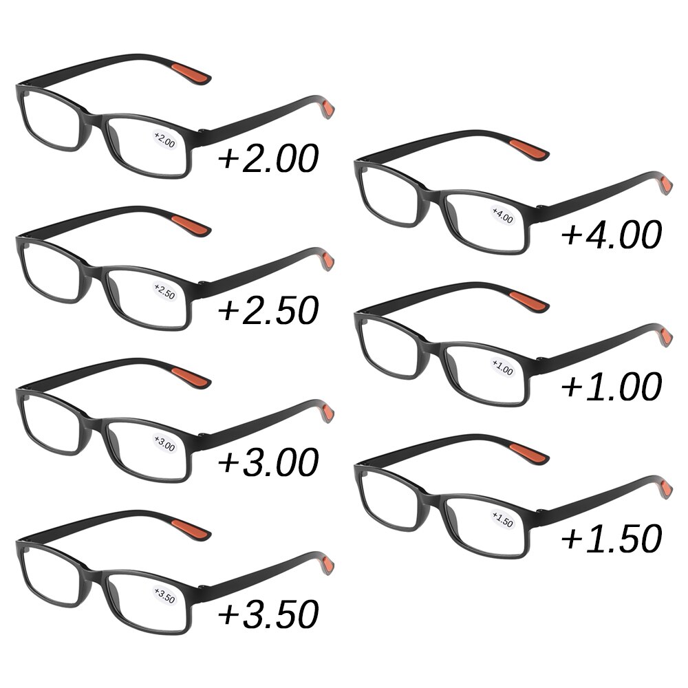 Unisex Ultra-light Reading Glasses Flexible Eyeglasses Magnifying +1.00~+4.0 Diopter Elders Glasses Eye Wear Accessories