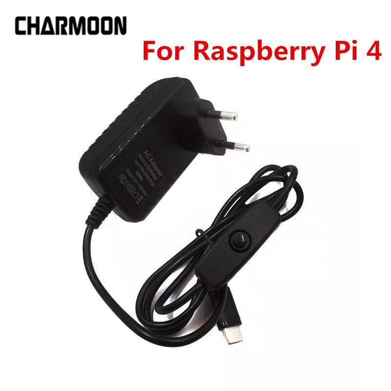 Raspberry Pi 4 Netzteil Typ-C 5V 3A Power Adapter Mit ON/OFF Schalter EU UNS AU UK Ladegerät für Raspberry Pi 4 Modell B