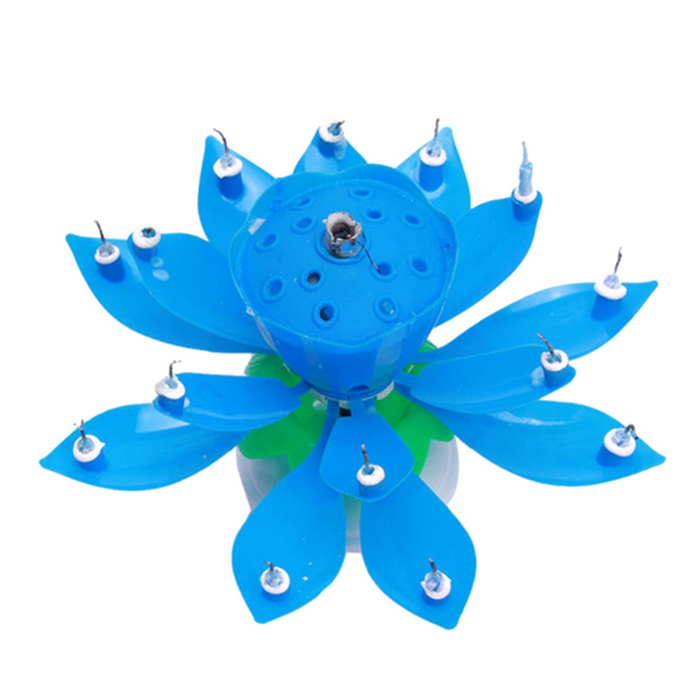 Mehrfarbig Rotierenden Lotus Kuchen Kerze Blume Geformt Musik Kerze DIY Party Geburtstag Hochzeit Kuchen Dekoration Für freundlicher