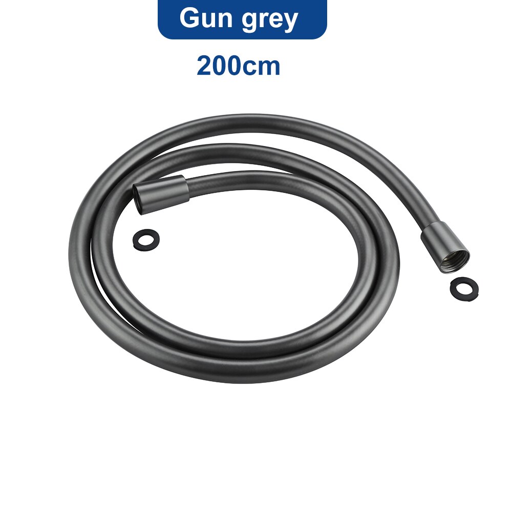 1.2-2M Gun Grey Shower Hose High Pressure PVC Faucet Handheld Shower Plumbing Accessory Flexible Hose GI/2 Universal Interface: Gun grey 2m