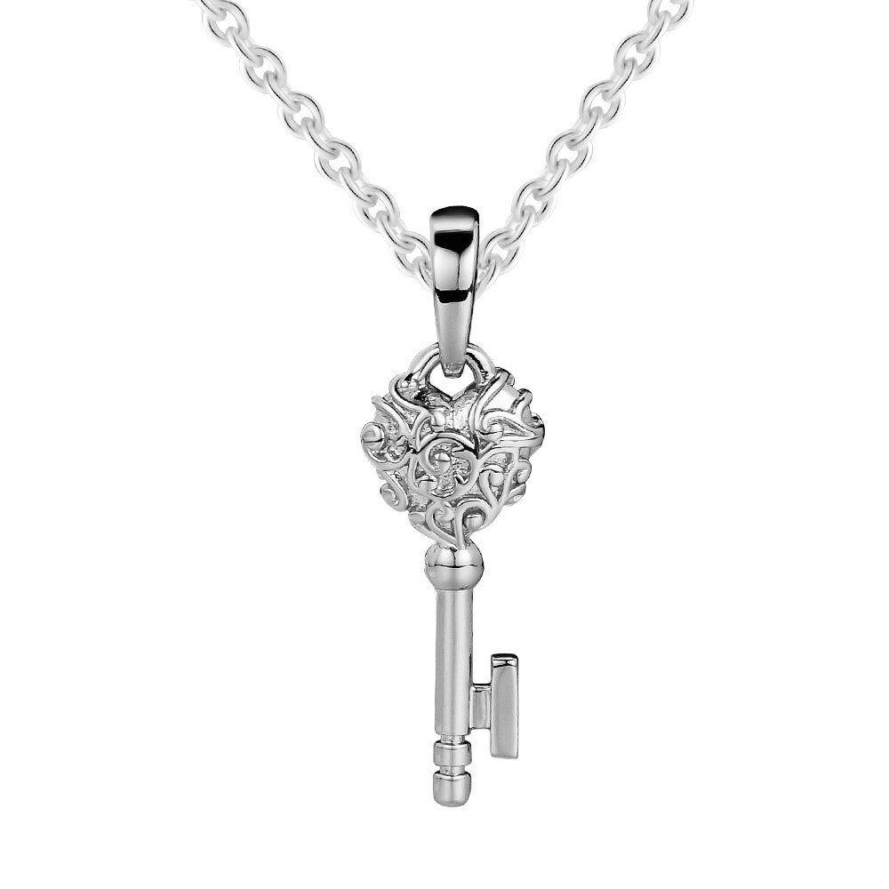 Ckk 925 sterling silver kunglig nyckel hänge berlock passar original armband halsband kvinnor gör-det-själv smycken bijoux femme