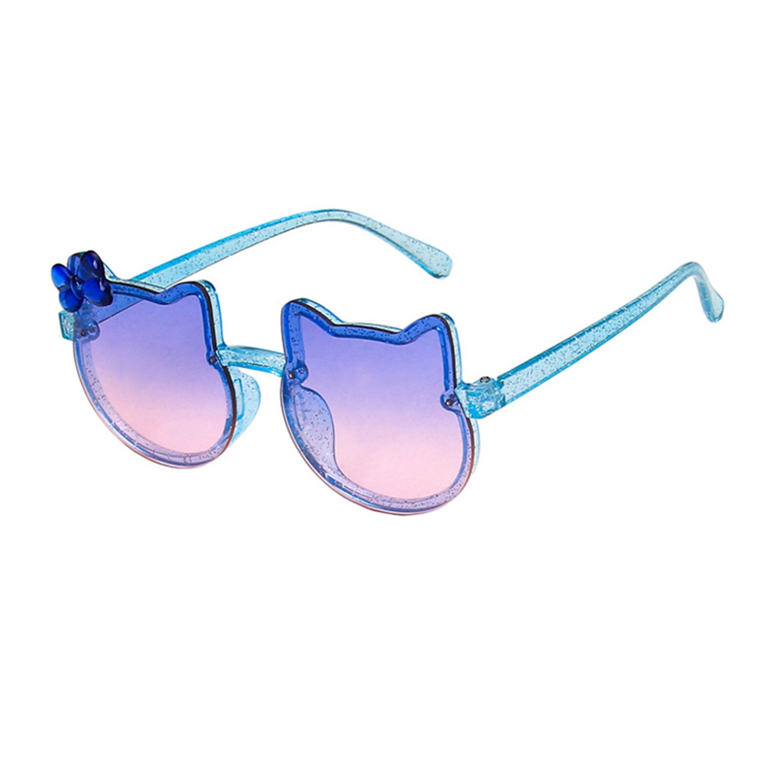 freundlicher UV400 Sonnenbrille Nette Katze Rahmen Außen Strand Alle-spiel Anti-blau Licht Sonnenbrille Für Kleinkind Jungen Mädchen: Blau