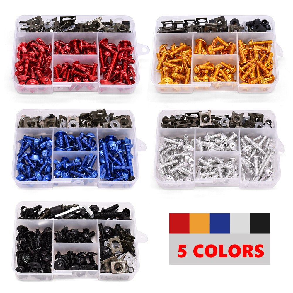 Aluminum Motorcycle Fairing Screws Nuts Kit Moto Body Work Bolts Screw For Yamaha YZF R120 R1 R3 R25 R6 600R FZR 600 MT07 MT09