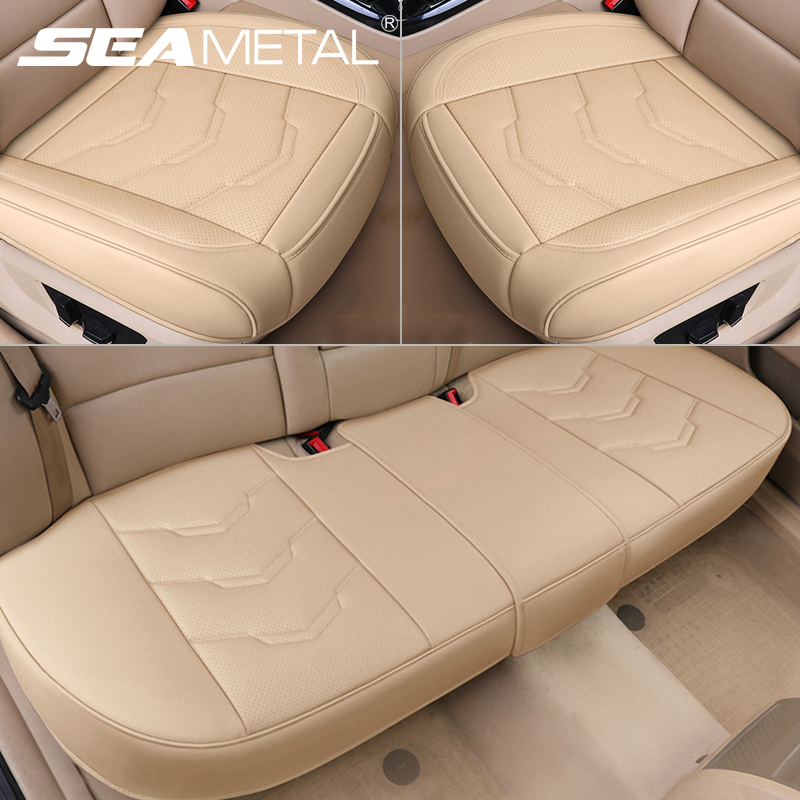 Vier Seizoenen Universele Autostoel Cover Set Pu Leer Ademend Zitkussen Protector Anti-Slip Past Voor 99% Auto auto Goederen