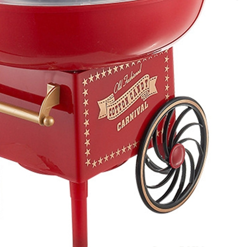 Retro Trolley Cotton Candy Machine Mini Candy Floss Maker Home Use Countertop Electric Children Candy Kit