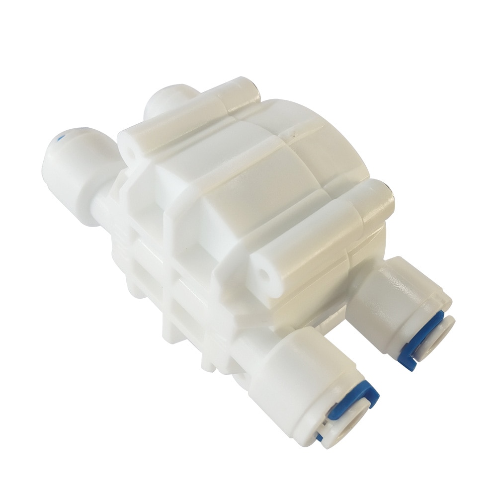 1/4" Automatic Shut-Off Valve with Quick-Connect Fittings for RO Reverse Osmosis 4 Way Valve Pressure Regulator Aquarium