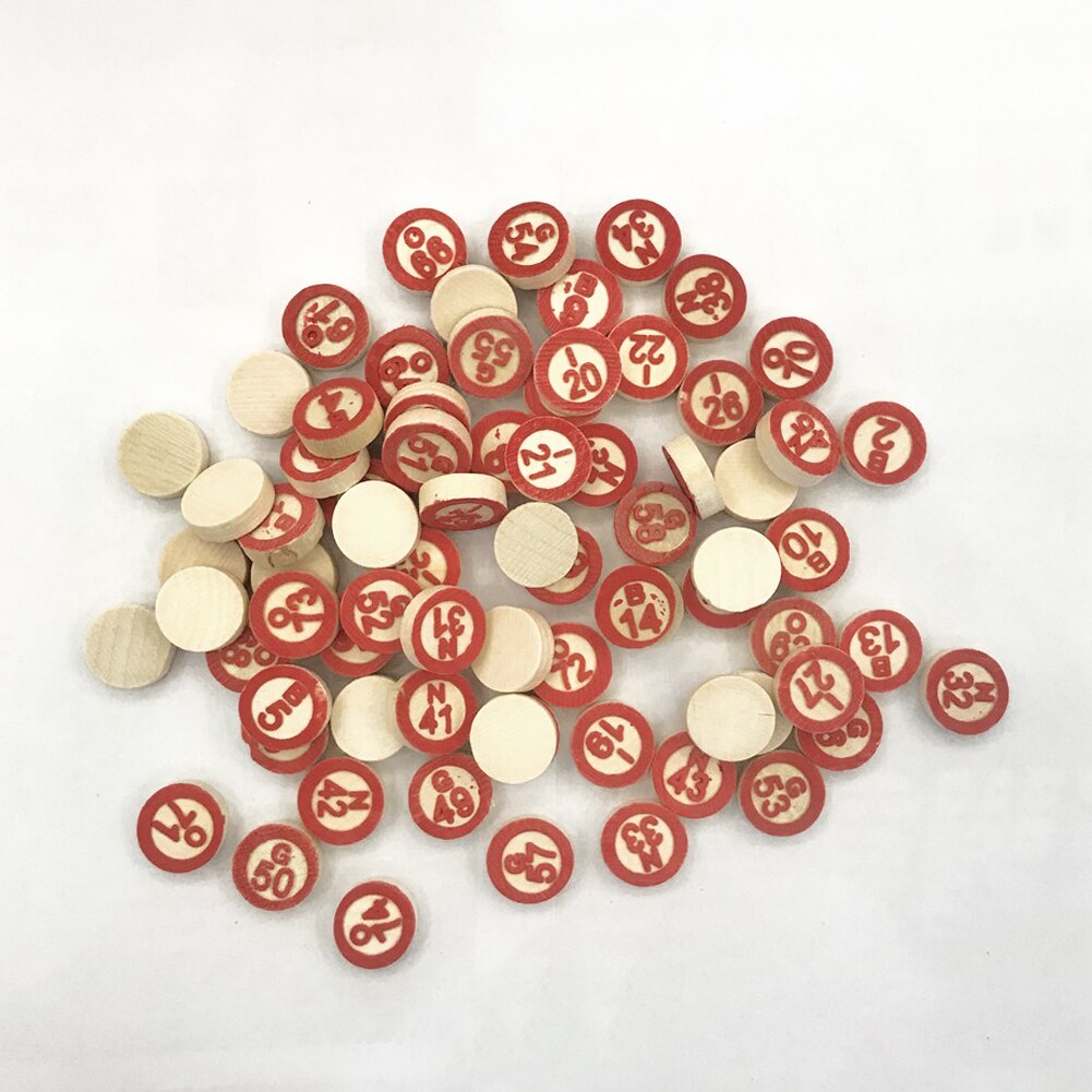 Juego de Bingo de madera para niños y adultos, juego divertido de 75 ajedrez, desarrollo intelectual, 40 tarjetas de Números, en casa, portátil para Grupo grande