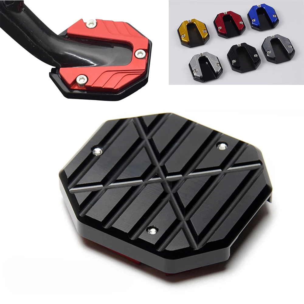 Extensor Universal de soporte para motocicleta y patinete, soporte lateral para pie, placa de soporte antideslizante, Base agrandada