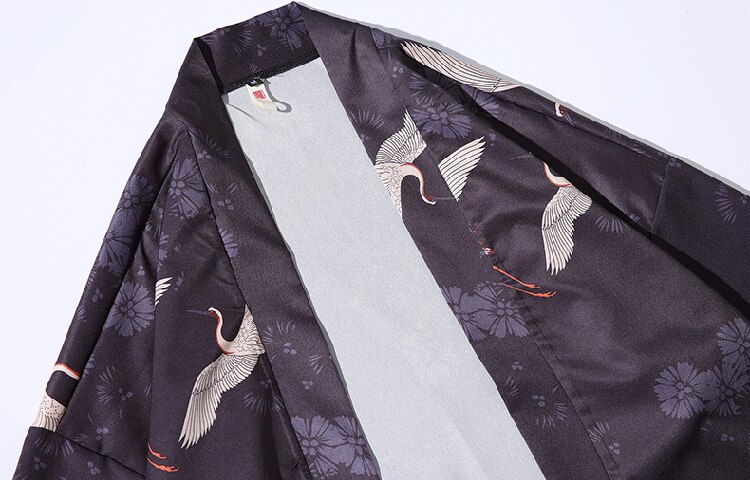 Kimono literario japonés de tipo yukata, kimono corto japonés holgado de estilo chino, kimono haori