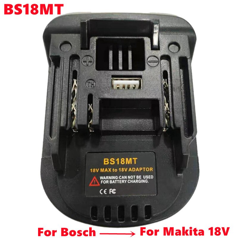 Power Tool Adapter DM18M Converter For Dewalt 18V Li-ion Battery for Makita Milwaukee Bosch Ryobi Hitache Metabo Worx Devon Tool: BS18MT