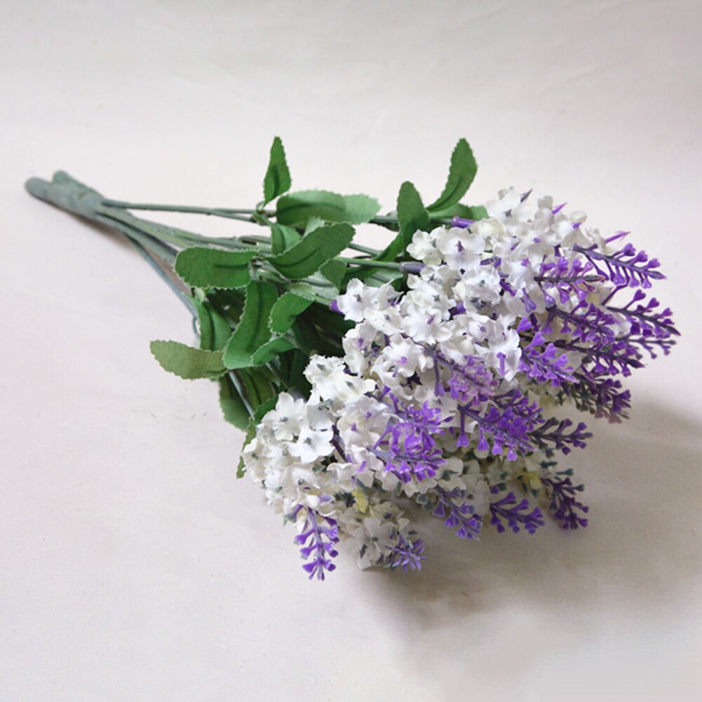 Artificial Flowers Lavender Silk Flower Bouquet Wedding Home Party DIY Decor 10 Heads sztuczne kwiaty decoracion hogar