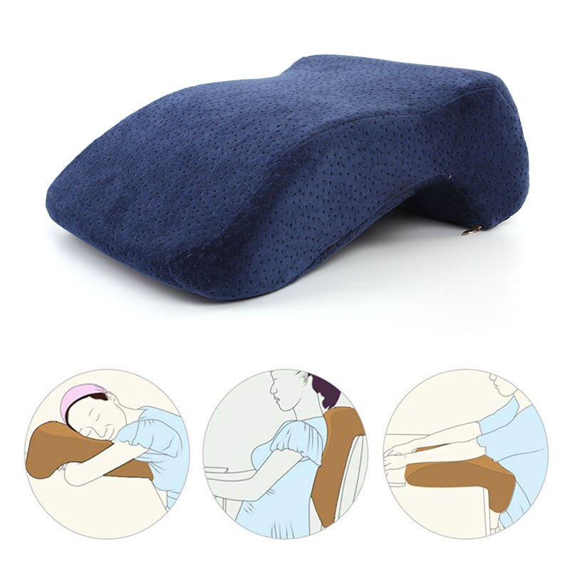 Espuma de memória viagem nap travesseiro sete-em forma de dormir na mesa almofada suporte de cabeça anti-mão dormência travesseiro crianças nap travesseiro