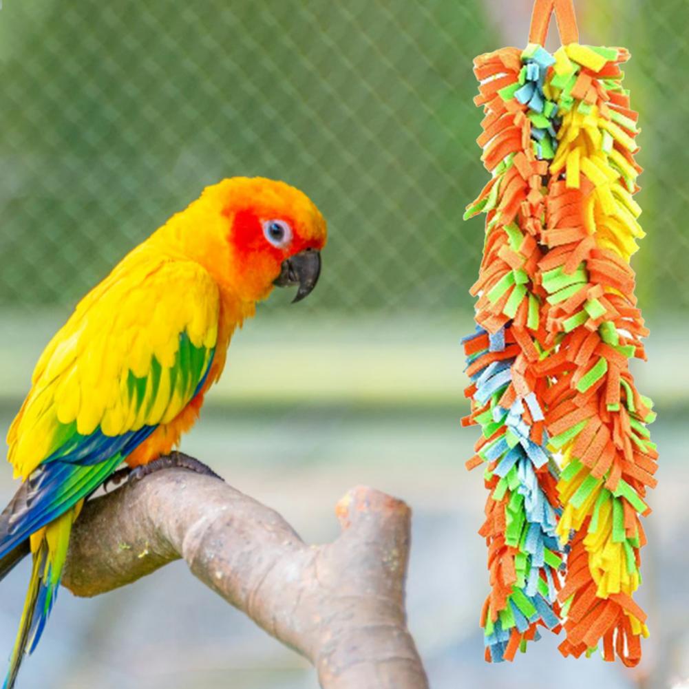 2 Stks/set Nuttig Vogel Beet Speelgoed Levendige Kleur Bijtvast Anti-Pull Papegaai Suspension Bridge Speelgoed