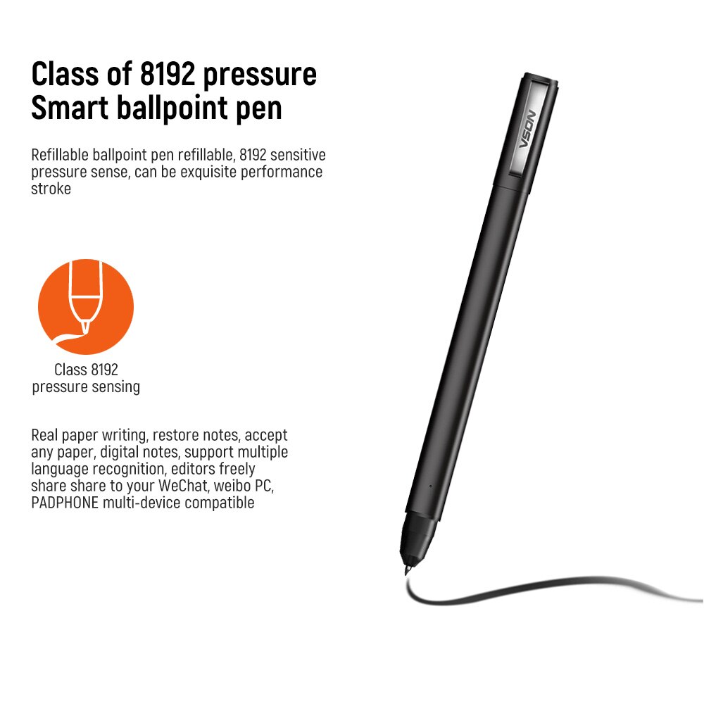 Stylet passif sans batterie pour tablette graphique, 8192 niveaux de pression, uniquement pour tablette graphique WP9623