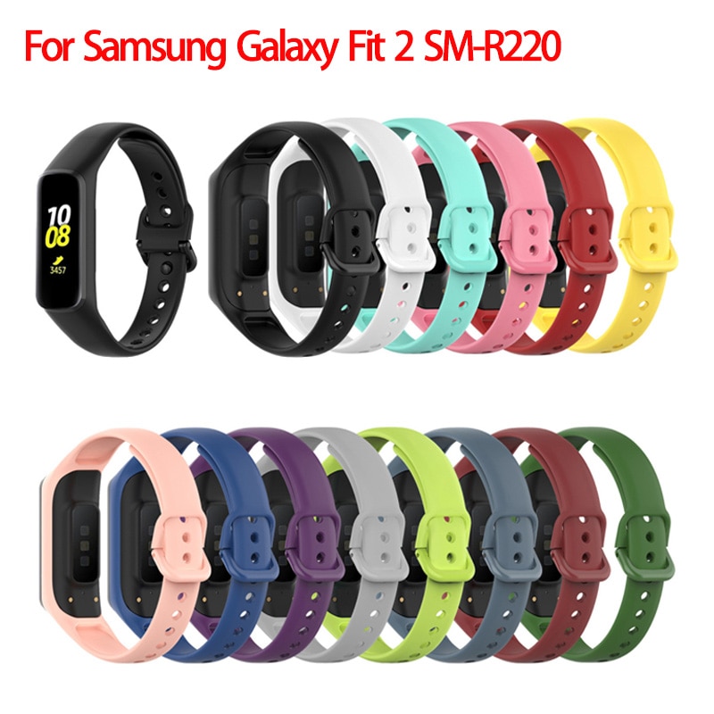Zachte Siliconen Bandjes Voor Samsung Galaxy Fit 2 SM-R220 Armband Vervanging Sport Smart Horlogeband Voor Samsung Galaxy Fit2 Correa
