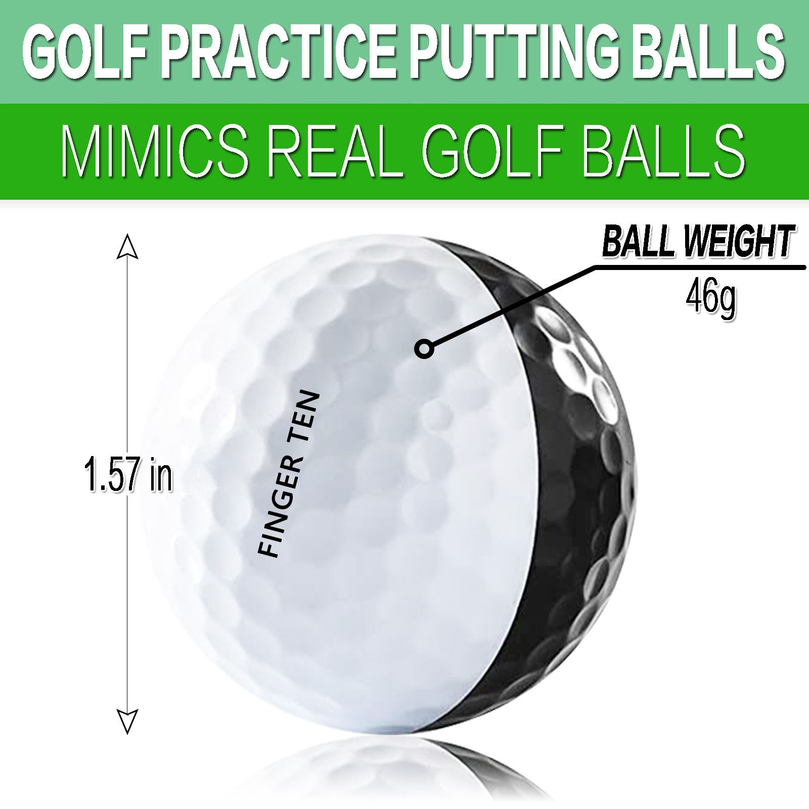Bolas de Golf profesionales, pelota de práctica para interior y exterior, accesorios de entrenamiento deportivo, juego de competición, , 6 piezas