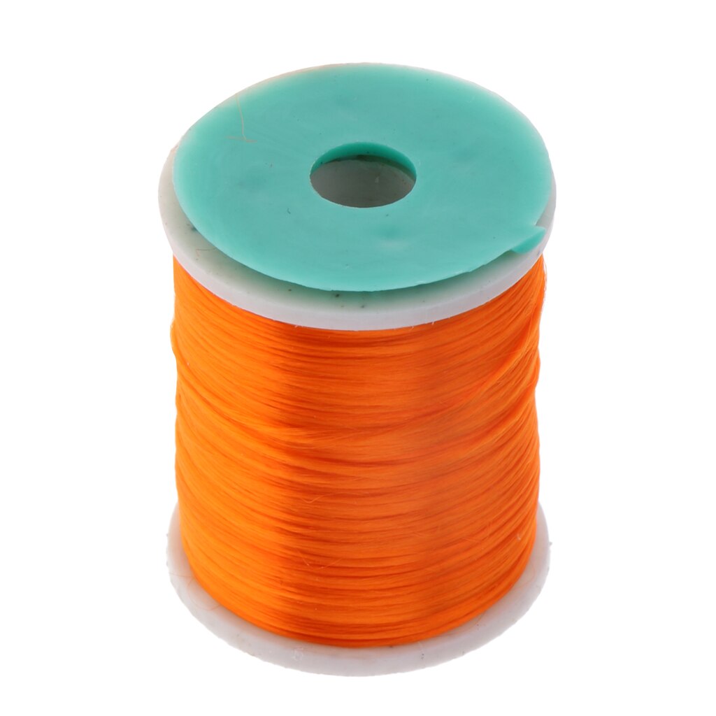 Højstyrke 250m flue bindetråd materiale 210 denier flue fiske tråd flash tinsel tråd til lokkemad gør det selv værktøj: Orange