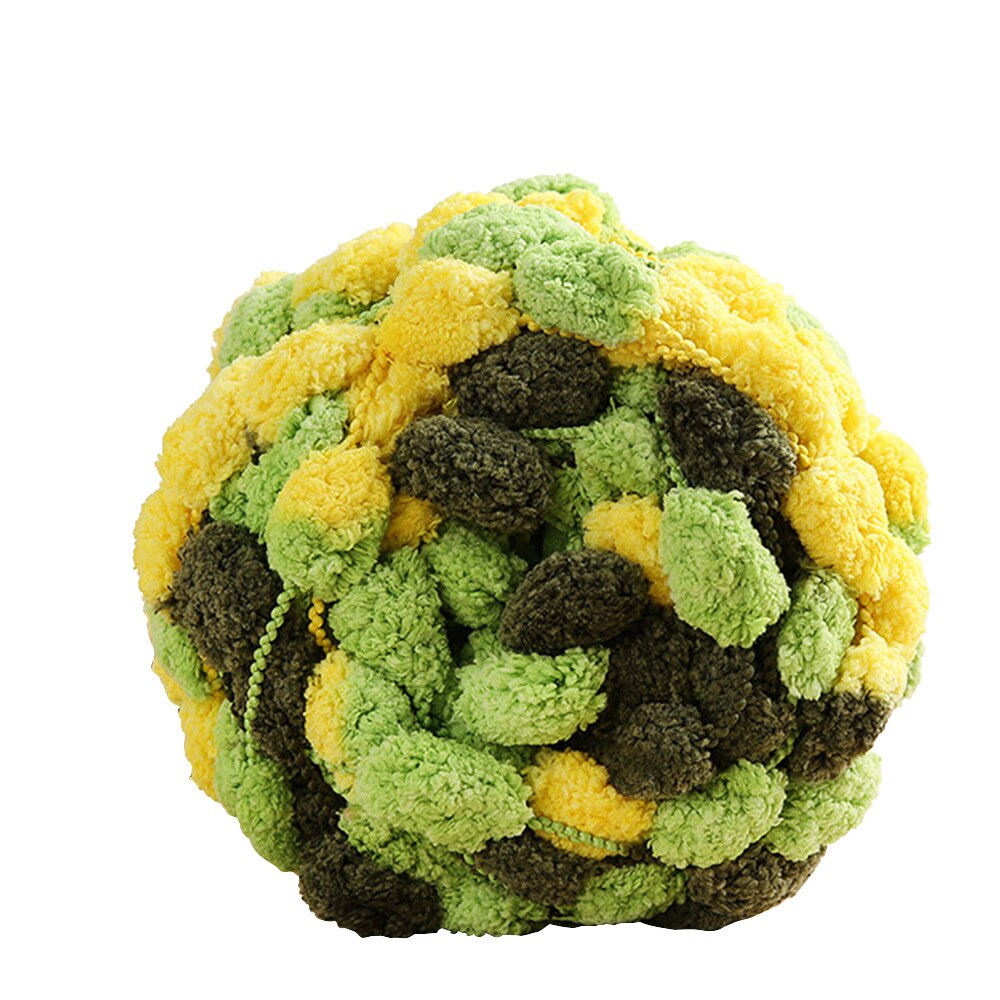 Tjock ull stor mjuk regnbåge pom pom garn handstickning virkgarn diy filt kudde färgglad pumpong tråd 135g: Lavendel-