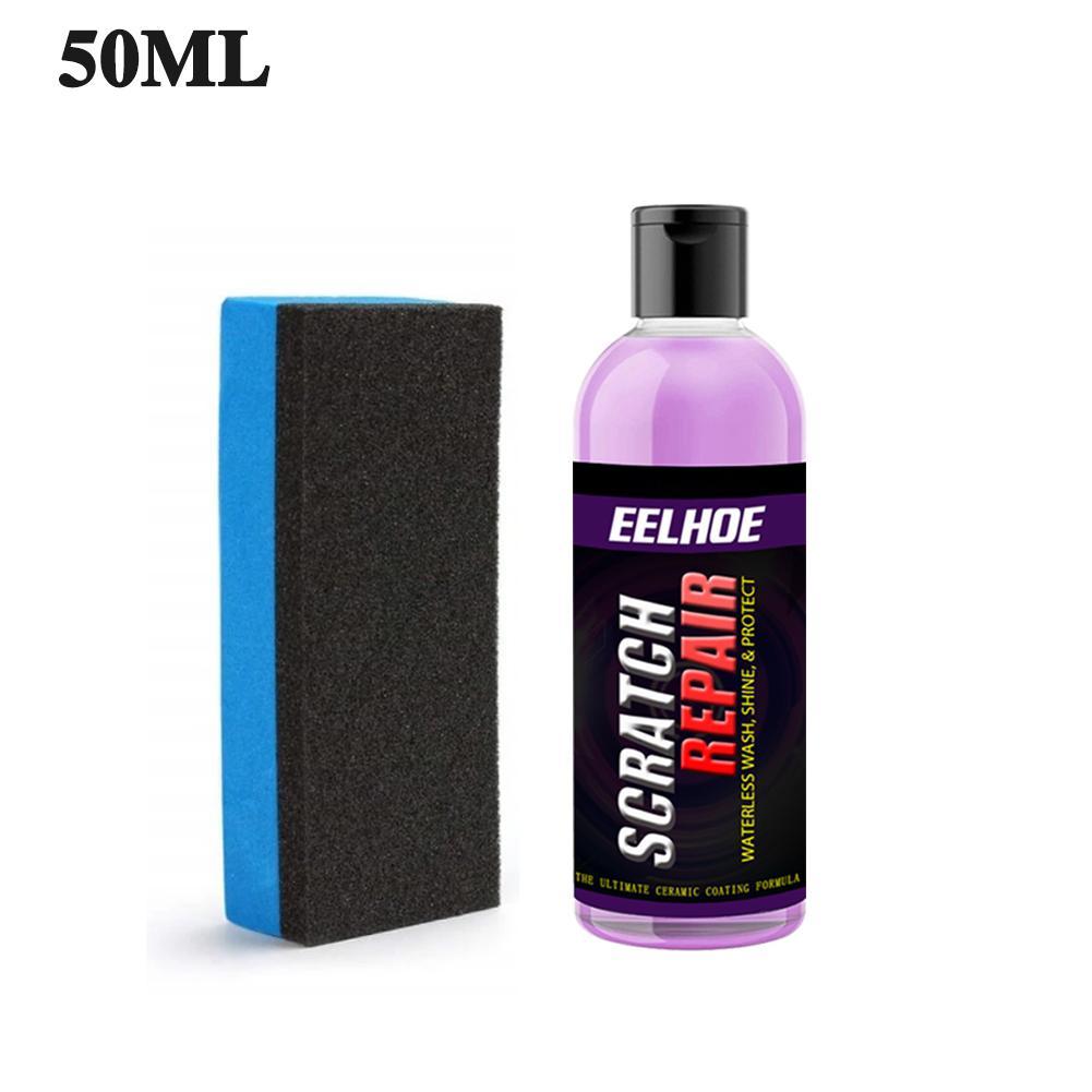 100/50/30ml Ceramic Car Wash Quick Coat Polish & Sealer Remover With Sponge Car Nano Ceramic Coating Polishing Remover: Set 50ml