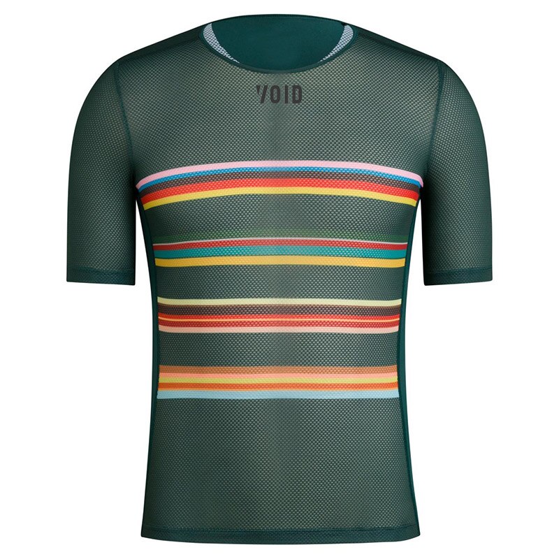 ciclismo hombre cycling VOIDE team Cycling Base Layer mesh short sleeve base layer breathable dark green Road shirt ciclismo: R-01 / XXL