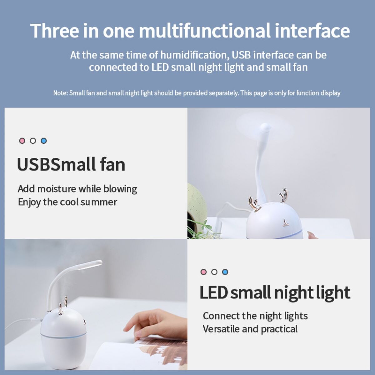 Luftfuktare hushåll sovrum liten mini luft aromaterapi rening spruta vatten påfyllning instrument usb anslutning